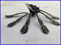 6 Francis I By Reed & Barton Sterling Silver Demitasse Spoons 3.1oz. Eagle/Lion