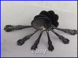 6 Francis I By Reed & Barton Sterling Silver Demitasse Spoons 3.1oz. Eagle/Lion