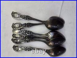 6 Francis I By Reed & Barton Sterling Silver Demitasse Spoons 3.1oz. Eagle/Lion