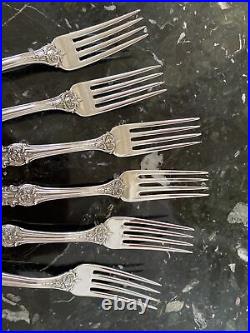 6 Rare Reed&barton Om+pat D+h Francis I Fork Sterling Silver 7 1/8flatware No M