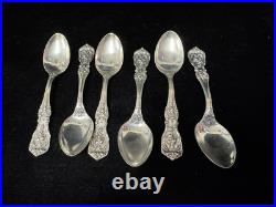 (6) Reed & Barton 4.25'FRANCIS I' Sterling DEMITASSE SPOONS No Mono Multiples