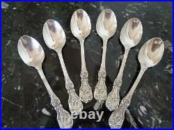 6 Reed & Barton 6 5/8 Oval Soup Spoon Francis I Sterling Silver Flatware Set