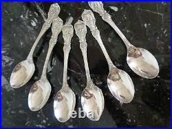 6 Reed & Barton 6 5/8 Oval Soup Spoon Francis I Sterling Silver Flatware Set