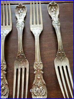 6 Reed & Barton FRANCIS I Sterling Silver 7 1/8 Dinner Forks Old Mark No Mono's