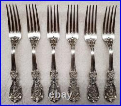 6 Reed & Barton Francis I First Old Pattern Sterling Silver 7 Dinner Forks