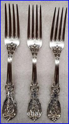 6 Reed & Barton Francis I First Old Pattern Sterling Silver 7 Dinner Forks