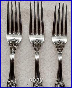 6 Reed & Barton Francis I First Old Pattern Sterling Silver 7 Dinner Forks