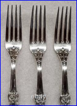 6 Reed & Barton Francis I First Old Pattern Sterling Silver 7 Dinner Forks