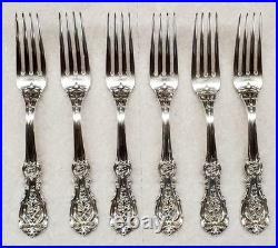 6 Reed & Barton Francis I First Old Pattern Sterling Silver 7 Dinner Forks