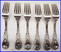 6 Reed & Barton Francis I First Old Pattern Sterling Silver 7 Dinner Forks