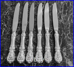 6 Reed & Barton Sterling Silver Francis I 8-7/8 Modern Hollow Knives No Mono