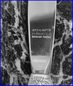 6 Reed & Barton Sterling Silver Francis I 8-7/8 Modern Hollow Knives No Mono