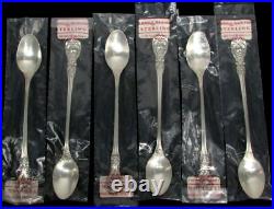 6 Sealed Reed & Barton Francis I Sterling Silver New 8 Iced Tea Spoons