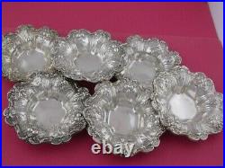 6 Sterling Silver REED & BARTON Nut / Bon Bon Dishes FRANCIS I no mono