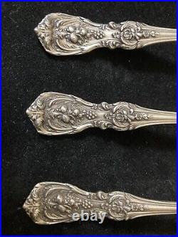 6 pcs Reed & Barton Francis Sterling Silver Flatware 4 1/4 Spoons Eagle-R-Lion