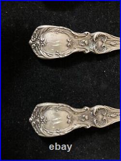 6 pcs Reed & Barton Francis Sterling Silver Flatware 4 1/4 Spoons Eagle-R-Lion