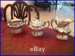 7 Piece Reed & Barton Francis I Sterling Tea Set W Tray And Kettle 396 Troy Oz