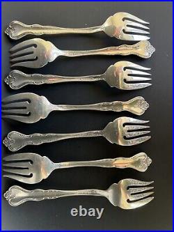 7 Savannah by Reed Barton Sterling Silver Francis Repousse Rose Salad Forks 291g