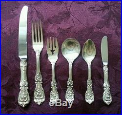 74 pc Reed & Barton Francis I Dinner Size Sterling Silver Flatware Set