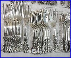 79 Pieces Reed & Barton Sterling Flatware Francis I Beautiful Set