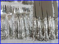 79 Pieces Reed & Barton Sterling Flatware Francis I Beautiful Set