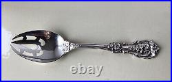 8-3/8 Reed & Barton Francis I Sterling Old H/M Pierced Open Tip Serving Spoon