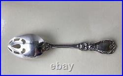 8-3/8 Reed & Barton Francis I Sterling Old H/M Pierced Open Tip Serving Spoon