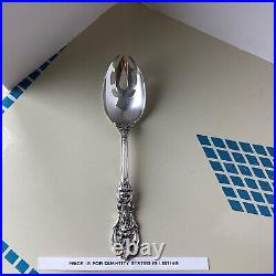 8-3/8 Reed & Barton Francis I Sterling Old H/M Pierced Open Tip Serving Spoon