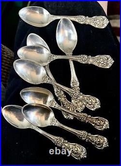 8 Early Francis the First Sterling Demitasse Spoons by Reed & Barton #54