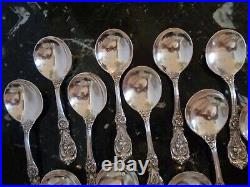 8 Om+pat+d Reed&barton Francis I Cream Soup Spoon Sterling Silver Set Flatware