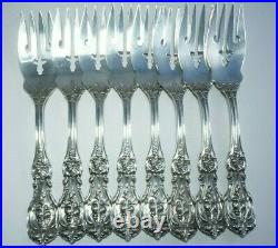 (8) REED & BARTON Sterling Silver'Salad Forks' FRANCIS I Pattern, NO MONO, 263g