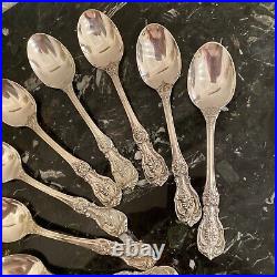 8 Reed & Barton 6 5/8 Oval Soup Spoon Francis I Sterling Silver Flatware Set