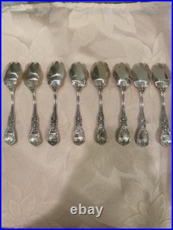 8 Reed & Barton Francis I ORIGINAL Ice Cream Forks Sterling No Mono