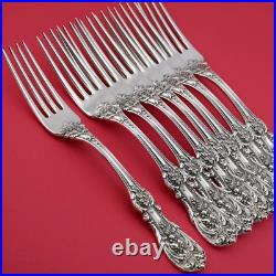 8 Sterling REED & BARTON 7 7/8 Dinner Size Forks FRANCIS I 1907 No Mono