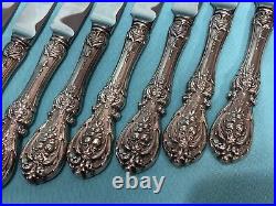 8 Sterling Silver Francis I Reed & Barton Knives 7 ¼ with Mirrorstele Blade