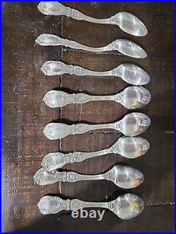 8 Tea Spoon Reed&barton Francis I Sterling Silver Flatware Set See Images