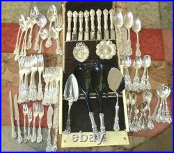 86 pc REED & BARTON Francis I Sterling Silver Flatware with Serving Pieces 3364g