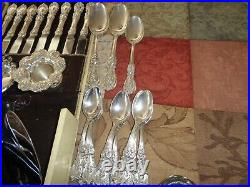 86 pc REED & BARTON Francis I Sterling Silver Flatware with Serving Pieces 3364g
