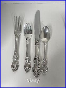 9 Reed & Barton King Francis Flatware Piece Silver plated Forks Spoon serving