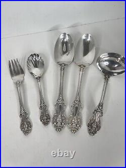 9 Reed & Barton King Francis Flatware Piece Silver plated Forks Spoon serving