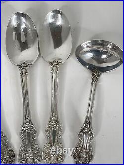 9 Reed & Barton King Francis Flatware Piece Silver plated Forks Spoon serving