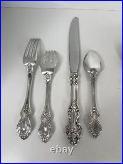 9 Reed & Barton King Francis Flatware Piece Silver plated Forks Spoon serving