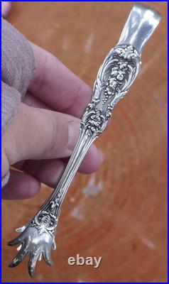 Ant 1907 Reed & Barton Sterling Silver Old Francis I Pattern Tongs 5 / 40.5g