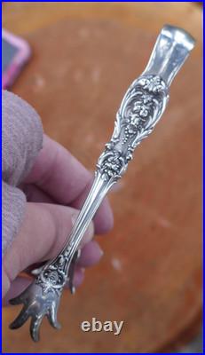Ant 1907 Reed & Barton Sterling Silver Old Francis I Pattern Tongs 5 / 40.5g