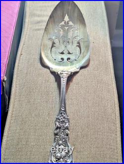 Antique 1907 Reed & Barton Francis I Solid Sterling Silver Pierced Pie Knife