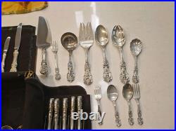 Antique Reed & Barton Francis I 93pcs Silverware 6-Pc Setting Service for 12
