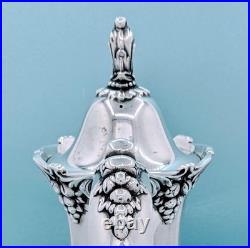 Antique Reed Barton Silver Plate Large King Francis Tea Pot Coffee Pot Hot 1650