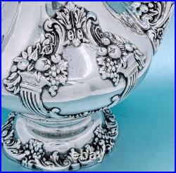 Antique Reed Barton Silver Plate Large King Francis Tea Pot Coffee Pot Hot 1650