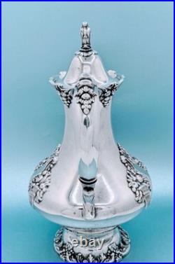 Antique Reed Barton Silver Plate Large King Francis Tea Pot Coffee Pot Hot 1650