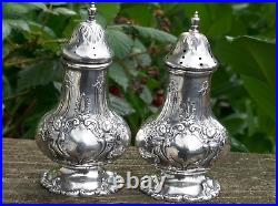 Antique Reed & Barton Sterling Silver Salt & Pepper Shakes In Francis I Pattern